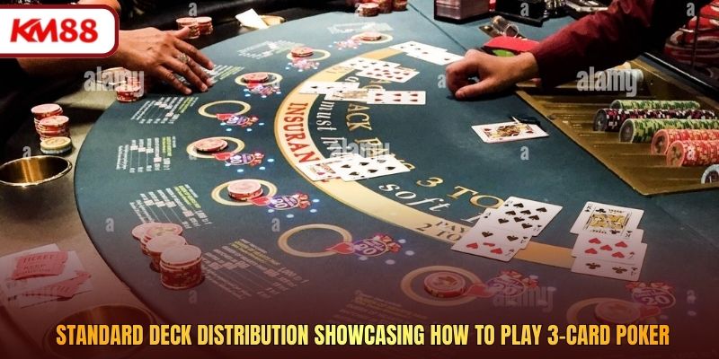 Standard deck distribution showcasing how to play 3-card poker